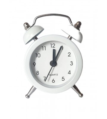 pocket alarm clock white